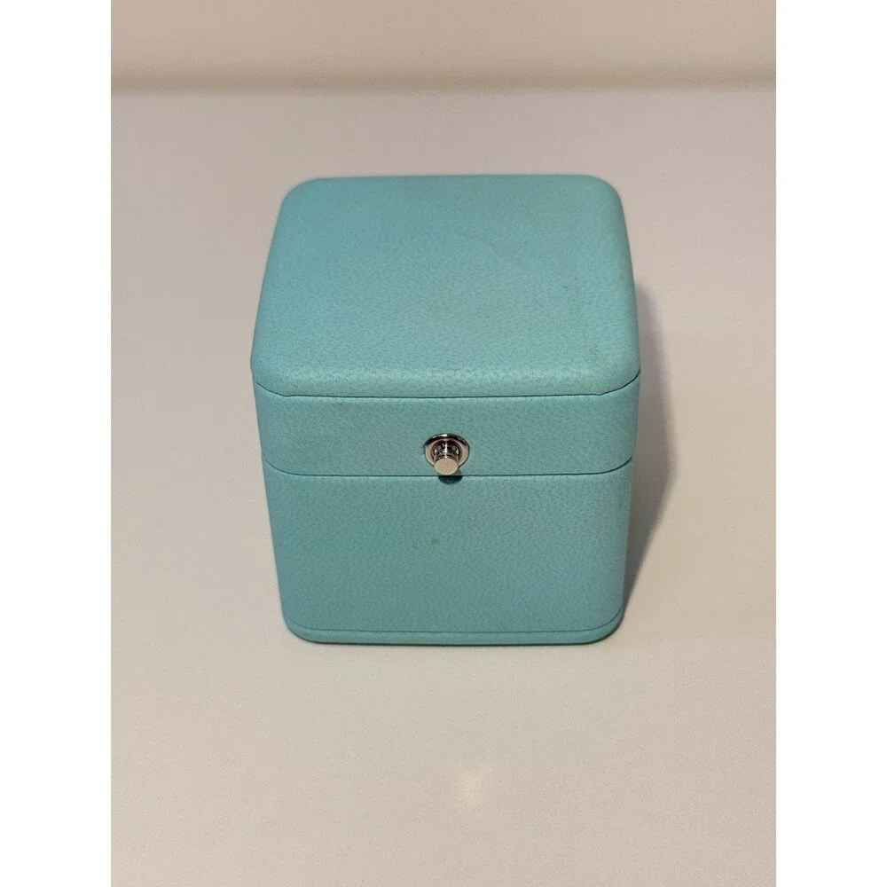 Tiffany & Co. Engagement Ring Box Authentic Turquoise Blue Presentation Box